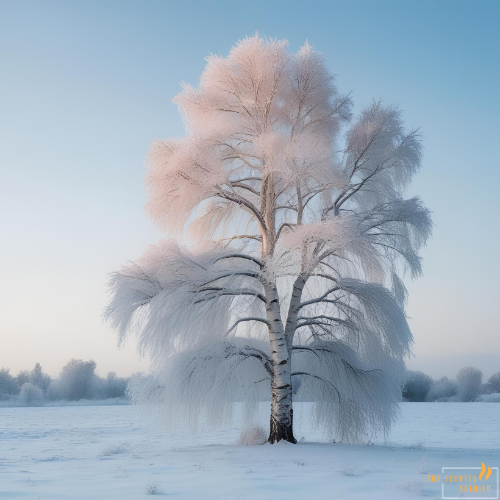 Frozen White Birch