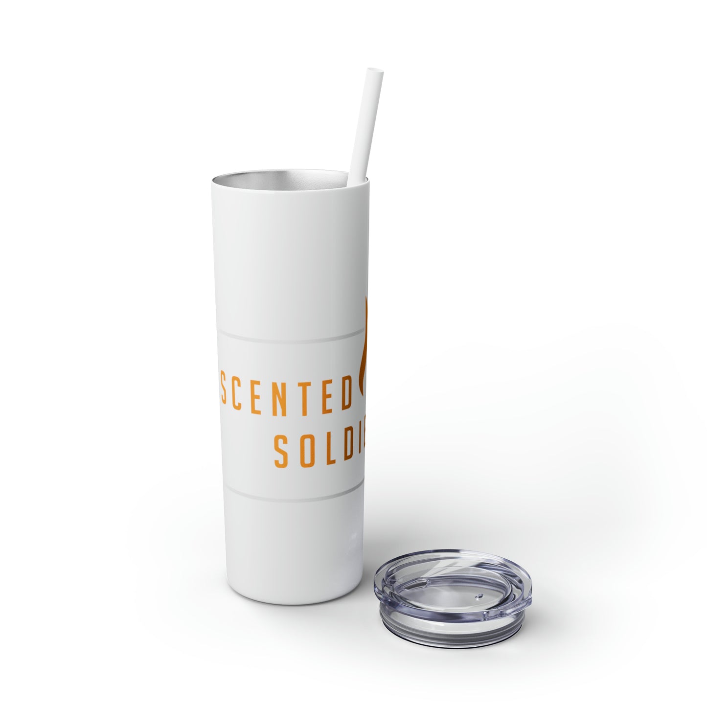 The Scented Soldier Skinny Tumbler with Straw, 20oz