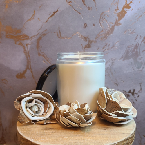 White Peach & Silk Blossoms Soy Candle